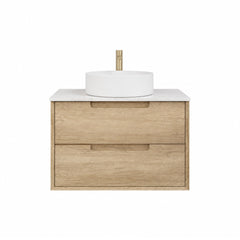 BV25WH Natural Oak Fingerpull Wall Hung Vanity - 600 / 750 / 900 / 1200 / 1500mm