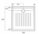 Access Anti-Slip Low Profile Polymarble Shower Base - Various Sizes