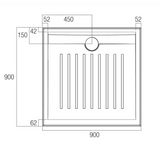 Access Anti-Slip Low Profile Polymarble Shower Base - Various Sizes