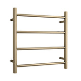 Thermogroup 240Volt Straight Brushed Brass Heated Towel Rail Round SR25MBB 550mm