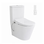 Raised Height Back To Wall Tornado Rimless Flush Toilet Suite with Smart Remote Bidet Seat