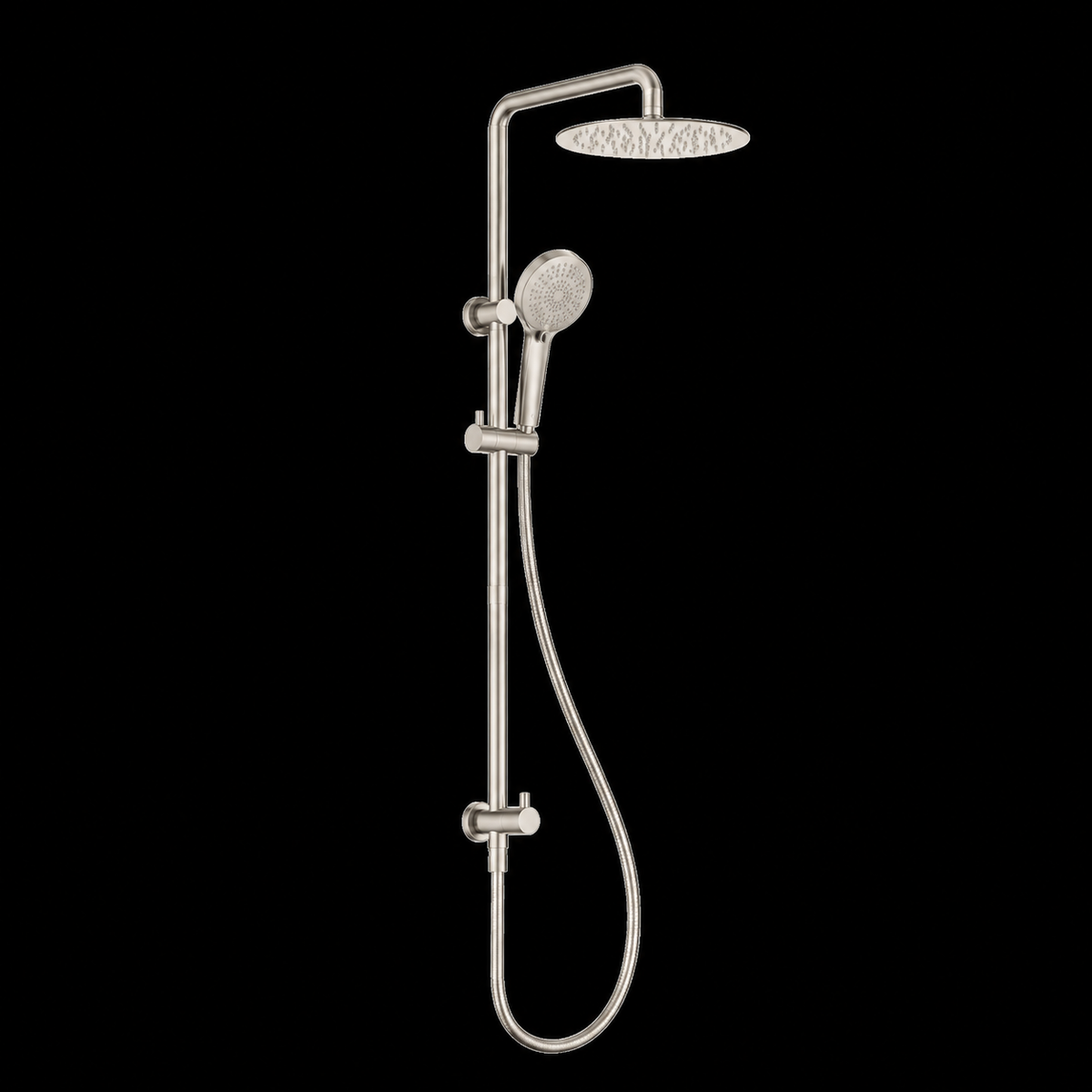 Builder Range Round Twin Shower Rail (Bottom Inlet) - Various Colours