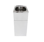 Laundry Trough & Cabinet 27L Stainless Steel/White - 390x500mm