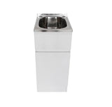 Laundry Trough & Cabinet 27L Stainless Steel/White - 390x500mm