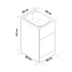Laundry Trough & MDF Cabinet 455x555mm