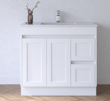 BV01 (500mm Depth) Matte White Shaker Freestanding Vanity - 900 / 1200 mm