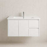 BV03WH Gloss White Fingerpull Wall Hung Vanity - 600 / 750 / 900 / 1200 / 1500 / 1800mm