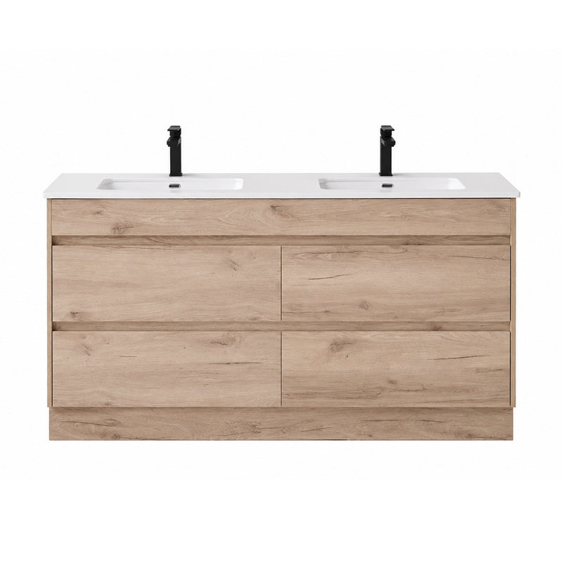 BV10 Dark Oak Fingerpull Freestanding Vanity - 600 / 750 / 900 / 1200 / 1500 / 1800mm