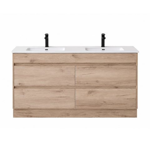 BV10 Dark Oak Fingerpull Freestanding Vanity - 600 / 750 / 900 / 1200 / 1500 / 1800mm