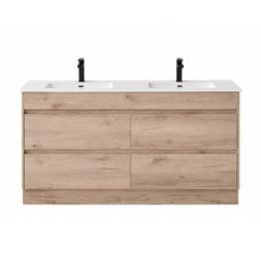BV10 Dark Oak Fingerpull Freestanding Vanity - 600 / 750 / 900 / 1200 / 1500 / 1800mm