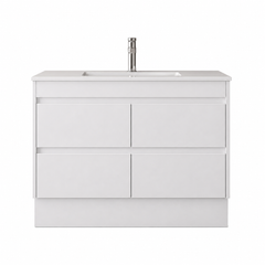 BV15 Gloss White Fingerpull Freestanding Vanity - 600 / 750 / 900 / 1200 / 1500 / 1800mm