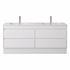 BV15 Gloss White Fingerpull Freestanding Vanity