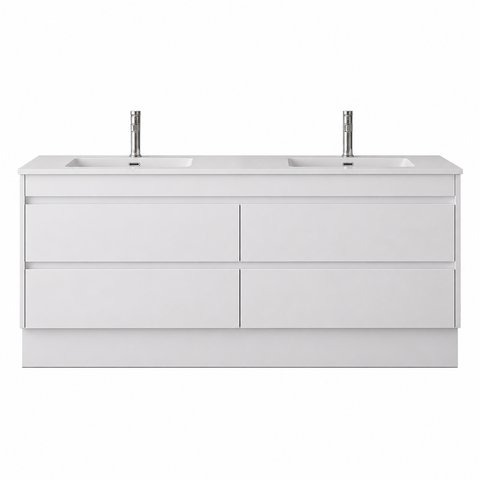 BV15 Gloss White Fingerpull Freestanding Vanity - 600 / 750 / 900 / 1200 / 1500 / 1800mm