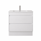 BV15 Gloss White Fingerpull Freestanding Vanity - 600 / 750 / 900 / 1200 / 1500 / 1800mm