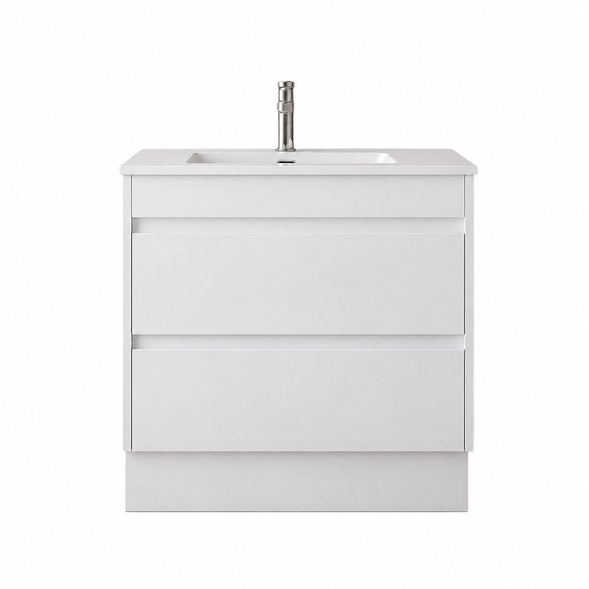 BV15 Gloss White Fingerpull Freestanding Vanity - 600 / 750 / 900 / 1200 / 1500 / 1800mm