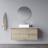 BV17WH (520mm Depth) Woodgrain Fingerpull Wall Hung Vanity (520) - 900 / 1200 / 1500mm