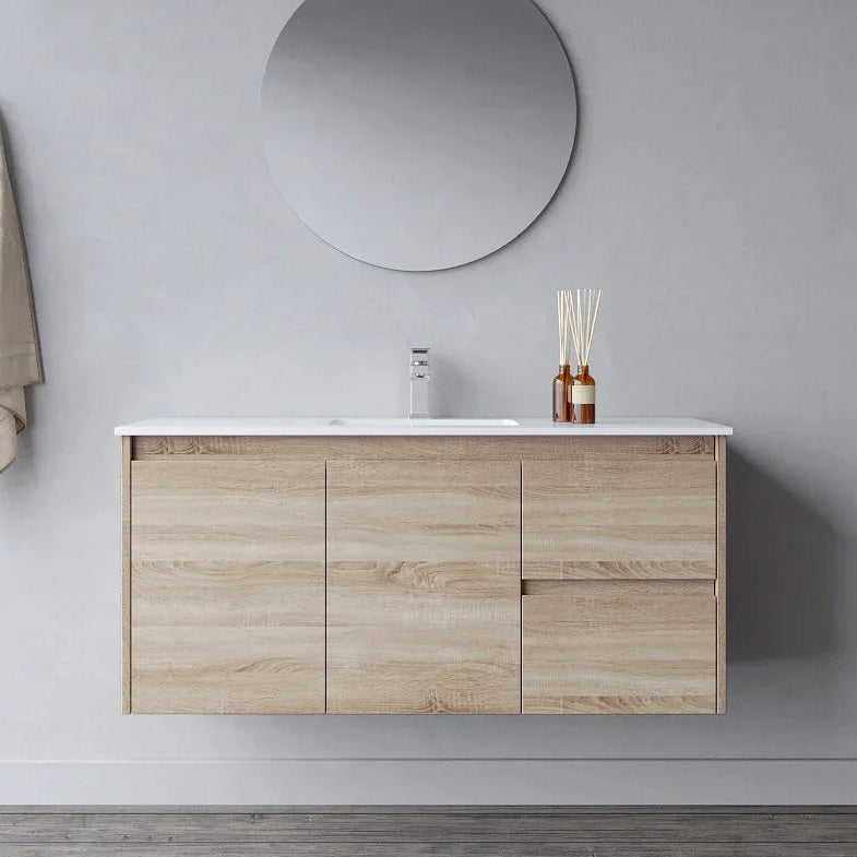 BV17WH (460mm Depth) Woodgrain Fingerpull Wall Hung Vanity- 1200mm