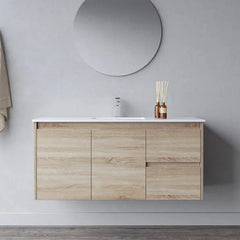 BV17WH (460mm Depth) Woodgrain Fingerpull Wall Hung Vanity- 1200mm