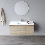 BV17WH (460mm Depth) Woodgrain Fingerpull Wall Hung Vanity- 1200mm