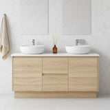 BV17 (520mm Depth) Woodgrain Fingerpull Freestanding Vanity - 1500mm