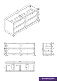 BV18WH (520mm Depth) Matt White Shaker Wall Hung Vanity - 1500mm