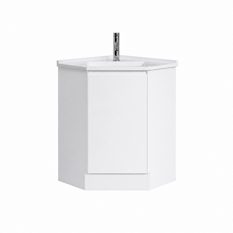 BV41 Gloss White Freestanding Corner Vanity - 410 / 600 / 900mm