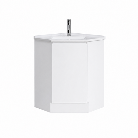 BV41 Gloss White Freestanding Corner Vanity - 410 / 600 / 900mm