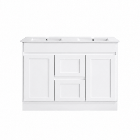 BV61 (460mm Depth) Gloss White Fingerpull Freestanding Vanity - 600 / 750 / 900 / 1200 / 1500 / 1800mm
