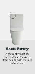 Raised Height Back To Wall Rimless Flush Toilet Suite with Soft Close Seat - White (4 Star)