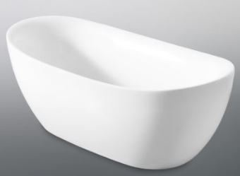Bath 11 Oval Freestanding Bath 1600x760mm - Gloss White (Display Clearance)