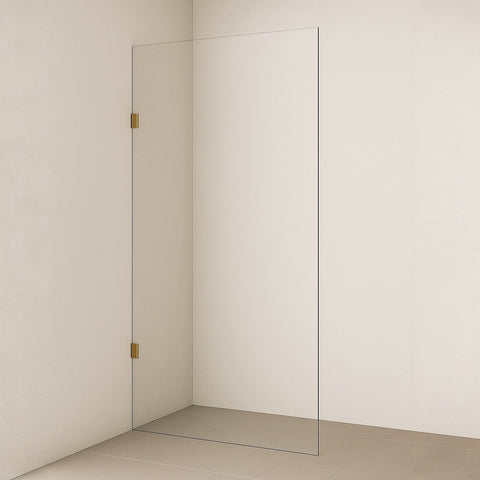 SS08/17 Walk In Shower Screen (2000mm High) with Wall Brackets - Various Colours & Sizes