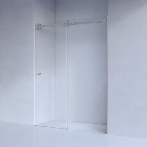 SS25 wall to wall sliding shower enclosure in chrome