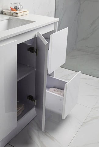BV03 Gloss White Fingerpull Freestanding Vanity - 600 / 750 / 800 / 900 / 1000 / 1200 / 1500 / 1800mm