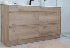 BV10 Dark Oak Fingerpull Freestanding Vanity - 600 / 750 / 900 / 1200 / 1500 / 1800mm