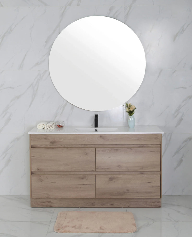 BV10 Dark Oak Fingerpull Freestanding Vanity - 600 / 750 / 900 / 1200 / 1500 / 1800mm