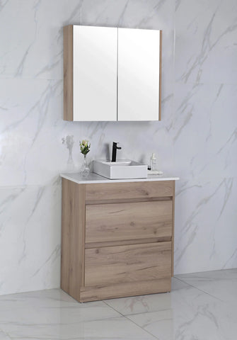 BV10 Dark Oak Fingerpull Freestanding Vanity - 600 / 750 / 900 / 1200 / 1500 / 1800mm