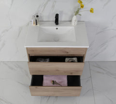 BV10 Dark Oak Fingerpull Freestanding Vanity - 600 / 750 / 900 / 1200 / 1500 / 1800mm