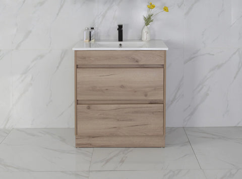 BV10 Dark Oak Fingerpull Freestanding Vanity - 600 / 750 / 900 / 1200 / 1500 / 1800mm