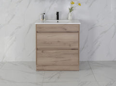 BV10 Dark Oak Fingerpull Freestanding Vanity - 600 / 750 / 900 / 1200 / 1500 / 1800mm
