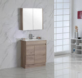 BV11 Slimline (360mm depth) Dark Oak Fingerpull Freestanding Vanity - 600 / 750 / 900mm