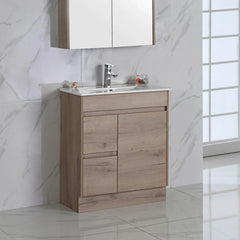 BV11 Slimline (360mm depth) Dark Oak Fingerpull Freestanding Vanity - 600 / 750 / 900mm