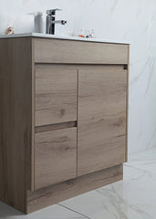 BV11 Slimline (360mm depth) Dark Oak Fingerpull Freestanding Vanity - 600 / 750 / 900mm