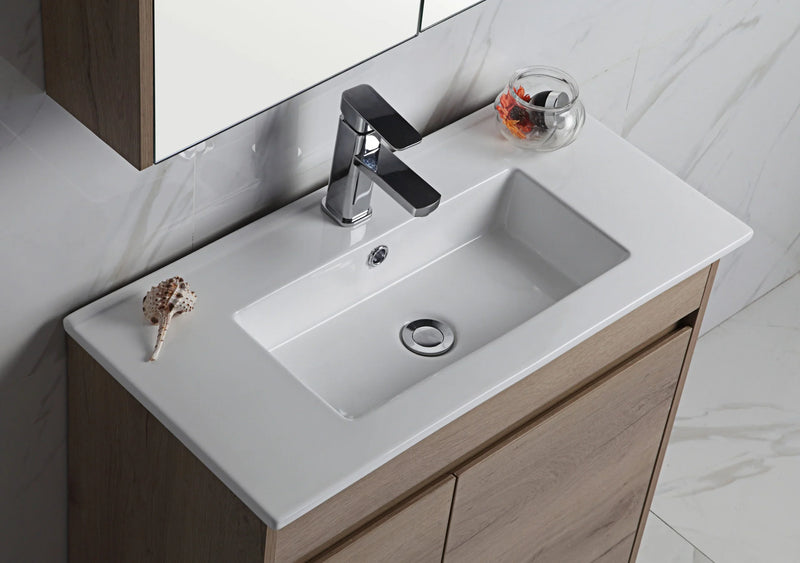 BV11 Slimline (360mm depth) Dark Oak Fingerpull Freestanding Vanity - 600 / 750 / 900mm