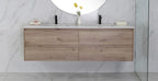 BV10WH Dark Oak Fingerpull Wall Hung Vanity