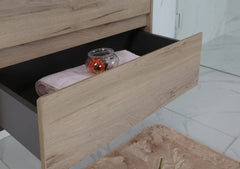BV10WH Dark Oak Fingerpull Wall Hung Vanity - 600 / 750 / 900 / 1200 / 1500S / 1500D / 1800mm
