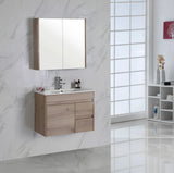 BV27WH Slimline (360mm depth) Dark Oak Fingerpull Wall Hung Vanity - 600 / 750 / 900mm