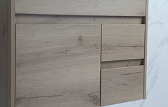 BV27WH Slimline (360mm depth) Dark Oak Fingerpull Wall Hung Vanity - 600 / 750 / 900mm