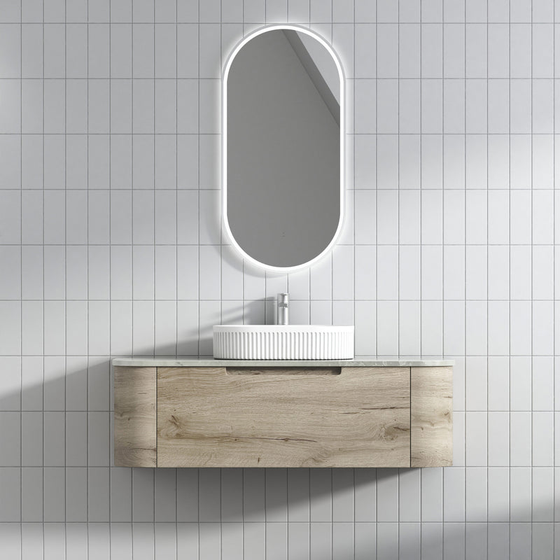 BV16WH Ash Woodgrain Fingerpull Wall Hung Vanity - 750 / 900 / 1200 / 1500 / 1800mm