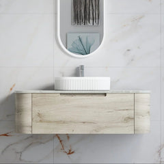 BV16WH Ash Woodgrain Fingerpull Wall Hung Vanity - 750 / 900 / 1200 / 1500 / 1800mm