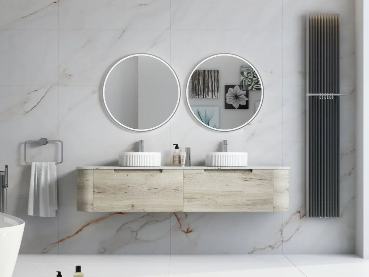 BV16WH Ash Woodgrain Fingerpull Wall Hung Vanity - 750 / 900 / 1200 / 1500 / 1800mm